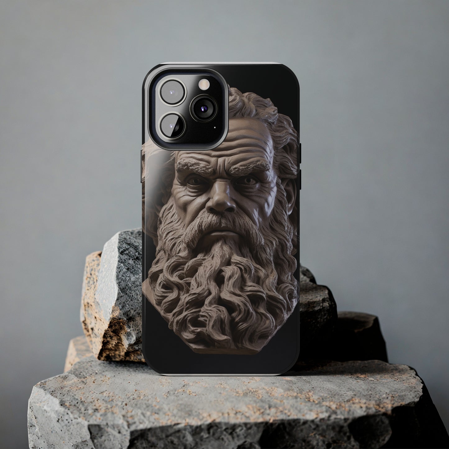 Socrates Face Tough Phone Case - Protect Your Device with Wisdom