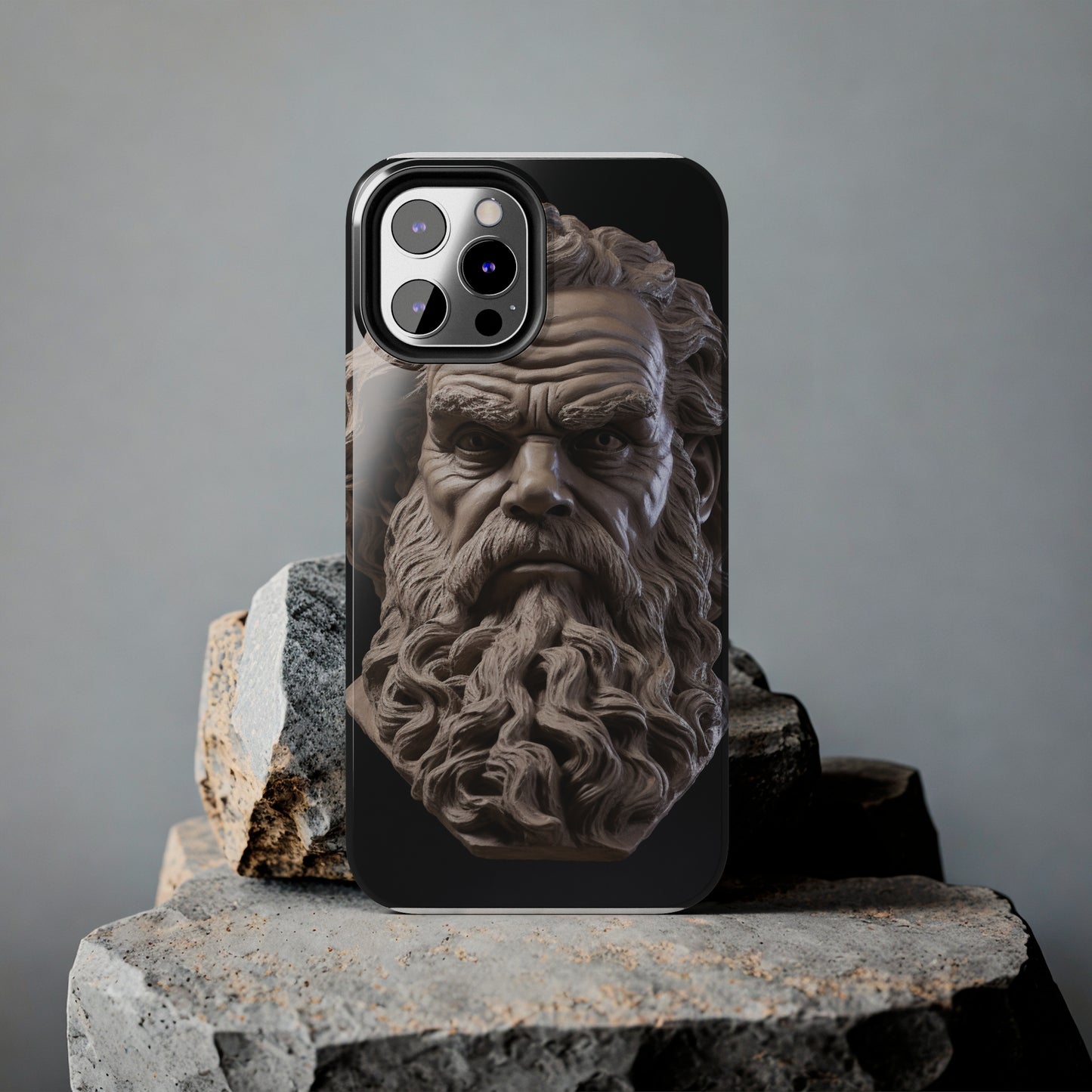 Socrates Face Tough Phone Case - Protect Your Device with Wisdom