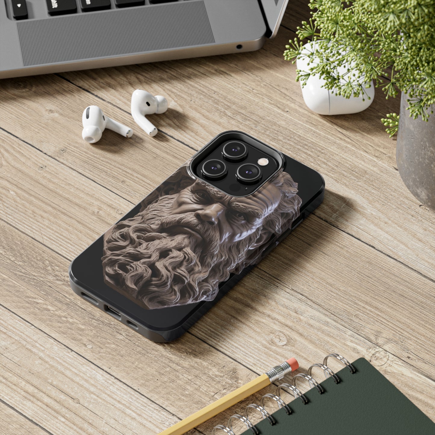 Socrates Face Tough Phone Case - Protect Your Device with Wisdom