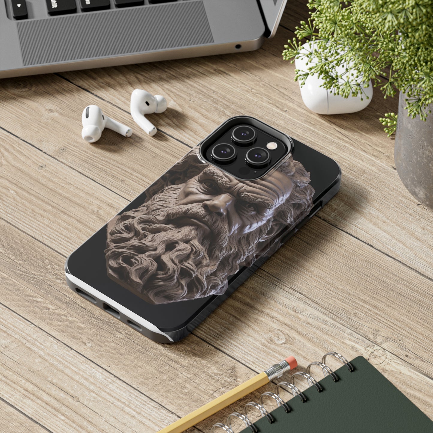 Socrates Face Tough Phone Case - Protect Your Device with Wisdom