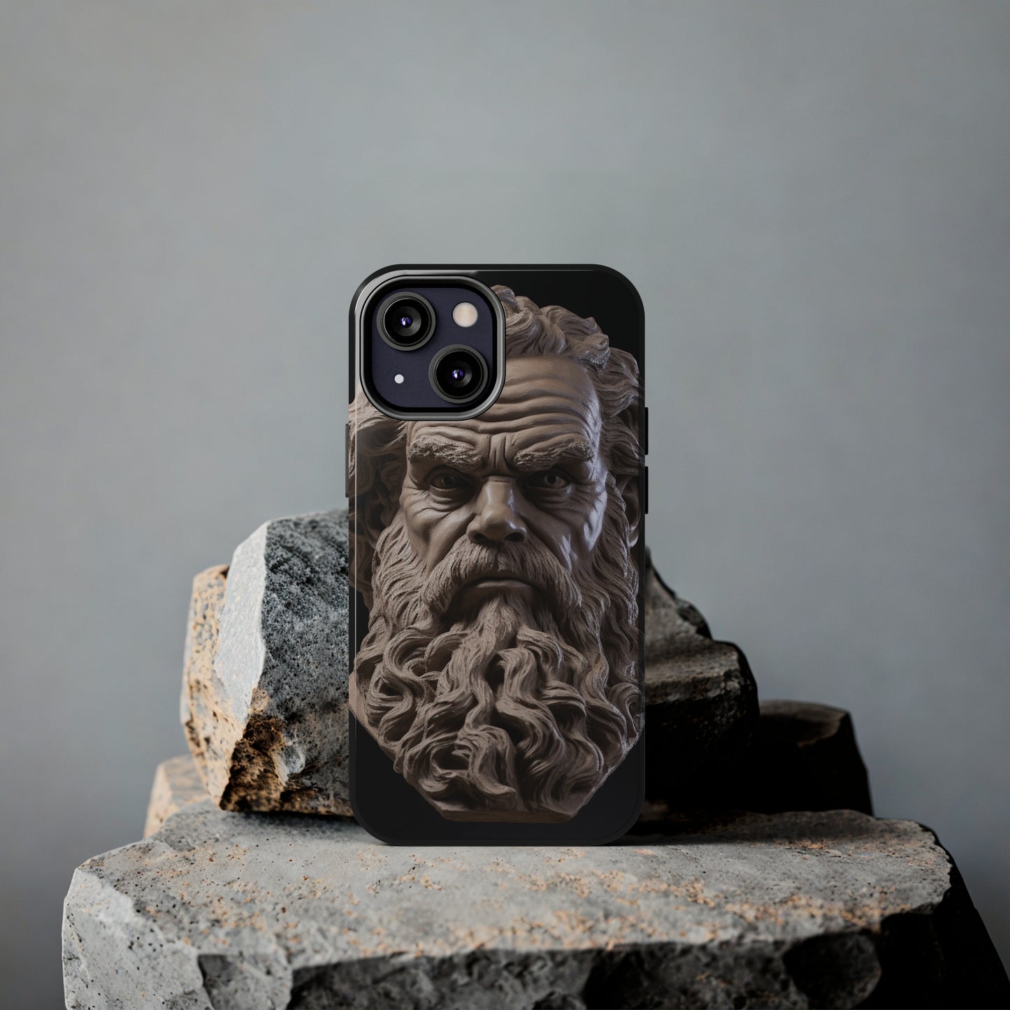 Socrates Face Tough Phone Case - Protect Your Device with Wisdom