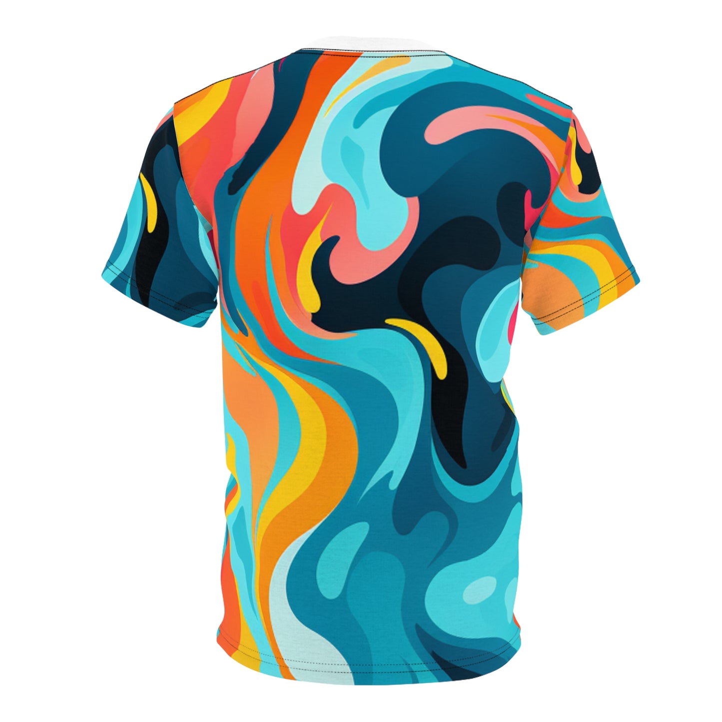 Abstract Cool Unisex Cut & Sew Tee (AOP) - Colorful Abstract Pattern T-shirt