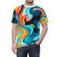 Abstract Cool Unisex Cut & Sew Tee (AOP) - Colorful Abstract Pattern T-shirt