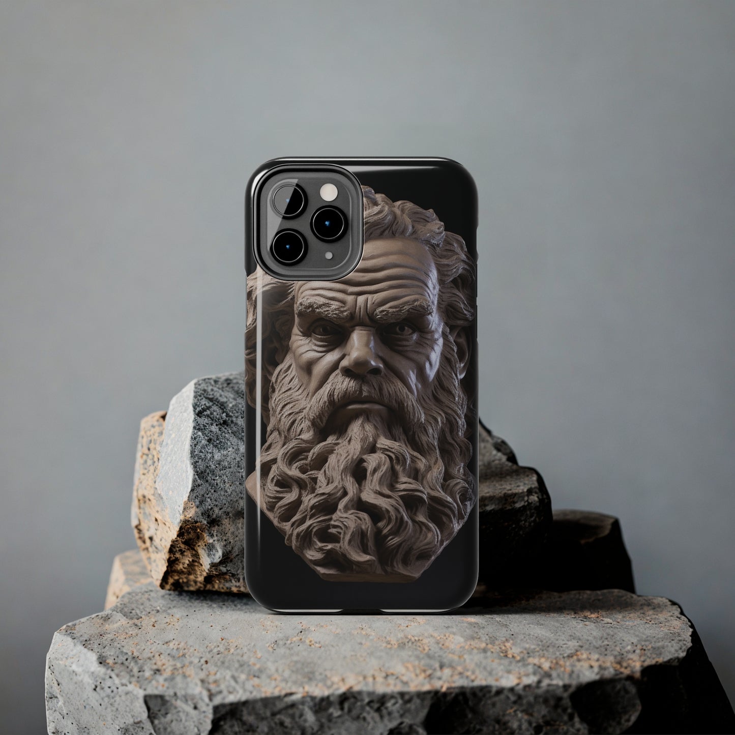 Socrates Face Tough Phone Case - Protect Your Device with Wisdom