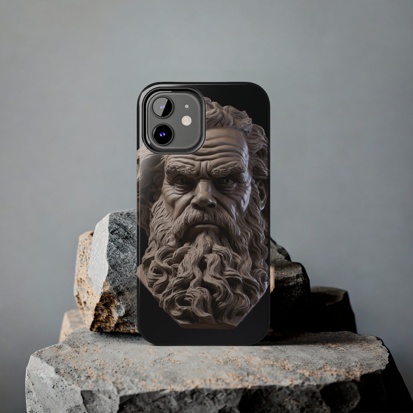 Socrates Face Tough Phone Case - Protect Your Device with Wisdom